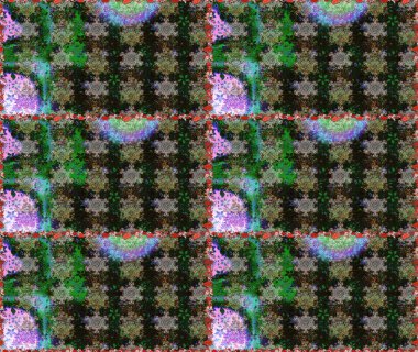 Şirin karalama çiçekleri olan kusursuz çiçek desenleri. Eskiz stili gri ve yeşil renklerde. El yapımı çiçek ve bitki koleksiyonu. Raster illüstrasyonu. Raster illüstrasyonu.