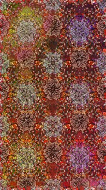 El çizimi Raster çizimi. Karalama elementleri. Duvar kağıdı, web sayfası arka planı, ambalaj kağıdı, davetiye, broşür, afiş veya web sitesi için kusursuz çiçek deseni kullanılabilir.