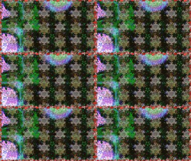 Şirin karalama çiçekleri olan kusursuz çiçek desenleri. Eskiz stili gri ve yeşil renklerde. El yapımı çiçek ve bitki koleksiyonu. Raster illüstrasyonu. Raster illüstrasyonu.