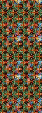 Bahar çiçekleriyle güzel bir çiçek deseni çizmişsin. Raster illüstrasyonu. Güzel kumaş deseni.