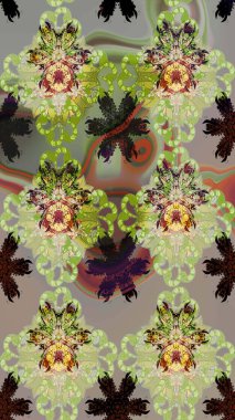 Raster illüstrasyonu. Klasik tropikal doğal elementlerin suluboya seti. Egzotik çiçekler, botanik parlak klasik gri renkler.