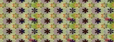 Gri ve nötr renklerde. Raster illüstrasyonu. Çiçek buketleriyle klasik tarzda eskiz deseni.