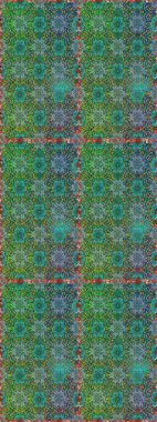 Yeşil ve mavi renkli şirin tekstil tarzında. Renkli, pürüzsüz desen. Çiçek duvar kâğıdı. Çiçek arkaplan. Raster illüstrasyonu.