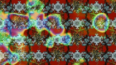 Hediye ambalaj kağıdı, tebrik kartları, posterler ve pankart tasarımı. Kahverengi ve yeşil renkli çiçekler. Raster düz çiçek çizim deseni.