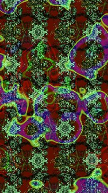 Raster stili kumaş deseni. Çiçekler suluboya çizim deseni.