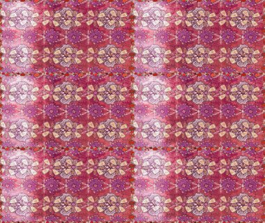 Pembe ve mor renkli şirin çiçek deseni. Düz Çiçek Elementleri Tasarımı. Raster Modaya uygun kumaş deseni. Renkli Bahar Teması Kusursuz Arkaplan.