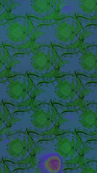 Güzel kumaş deseni. Renkli Yaz Temalı eskiz kalıbı. Düz Çiçek Elementleri Tasarımı. Raster illüstrasyonunda çiçek deseni çizimi.