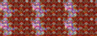 Raster Illustrasyon 'daki Çiçek Deseni' nin son moda çizimi. Güzel kumaş deseni. Renkli Yaz Temalı eskiz kalıbı. Düz Çiçek Elementleri Tasarımı.