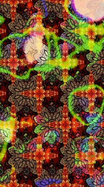 Watercolor, hand drawn. Flowers on black and brown. Raster stock. Sketch background pattern.