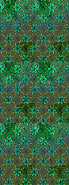 Varicologreen Raster çizimi. Küçük çiçekteki sevimli çiçek deseni. Birçok yeşil soyut çiçekli tropikal çizim deseni.