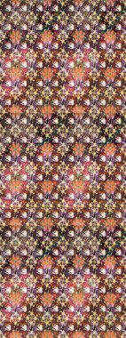 Raster - stok. Kahverengi ve bej çiçekli eskiz deseni, suluboya çiçek deseni, şirin çiçek, duvar kağıdı, kart veya kumaş için fayanslı.