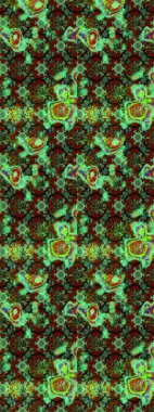 Raster - stok. Suluboya, elle çizilmiş. Eskiz arkaplan modeli. Vadinin çiçekleri yeşil ve kahverengi renklerde.