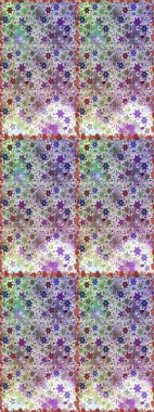 Eski usul. Renkli desenli kusursuz desenli, nötr ve gri çiçekli ve dekoratif elementli. Kusursuz bir geçmişi var. Kumaş, tekstil, duvar kağıdı baskısı için. Raster illüstrasyonu.