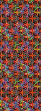 Raster illüstrasyonu. Kahverengi ve siyah renklerde bahar çiçekleri. Çiçek ve yapraklı karalama şeklinde Raster çiçek deseni.