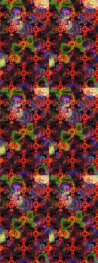 Flat Flower Elements Design. Cute flowers pattern with black and brown colors. Colour Spring Theme sketch pattern Background. Raster Fashionable fabric pattern.