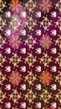 Üst manzara, yumuşak mor ve kahverengi renk. Manzaralı çiçek deseni. Çiçek kompozisyonu, el boyası, hassas şablon. Sevgililer günü ve tebrik kartı konsepti için şık bir davet.