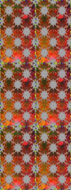 Kahverengi renklerde. Raster illüstrasyonu. Kahverengi renkte kahverengi papatya deseni.