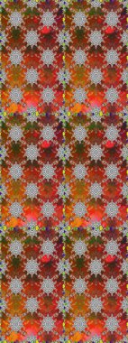 Kahverengi renklerde. Raster illüstrasyonu. Kahverengi renkte kahverengi papatya deseni.