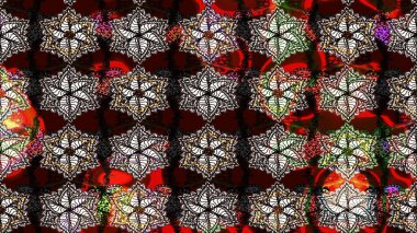 Tropik çiçek desenleri. Raster illüstrasyonu. Kahverengi renkte çiçekler.