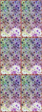 Eski usul. Renkli desenli kusursuz desenli, nötr ve gri çiçekli ve dekoratif elementli. Kusursuz bir geçmişi var. Kumaş, tekstil, duvar kağıdı baskısı için. Raster illüstrasyonu.