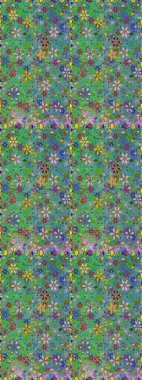 Moda baskıları için zarif bir şablon. Küçük çiçekte güzel bir desen. Küçük renkli çiçekler. Motley illüstrasyonu. Çiçekli bahar çiçekleri.