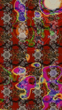 El çizimi Raster çizimi. Parlak elementlerin. Çizim çiçek deseni duvar kağıdı, web sitesi arkaplanı, paket kağıdı, davetiye, broşür, pankart veya web sitesi için kullanılabilir.