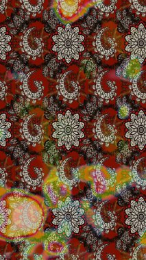 Gömlek, arka plan modelini çiz. Kahverengi ve gri renkli çiçekler. Tropik çiçekler.