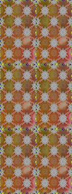 Raster illüstrasyonunda kusursuz çiçek deseni. Kahverengi ve gri renkte çiçekler.