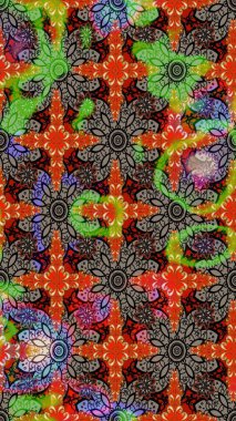 Raster illüstrasyonu. Şirin çiçek elementleri. Bej ve kahverengi renkli çiçekler. Çizim.