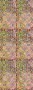 Raster illüstrasyonu. Düz Çiçek Elementleri Tasarımı. Renkli Bahar Temalı Kusursuz Arkaplan. Zarif çiçekler bej ve nötr renklerde suluboya.