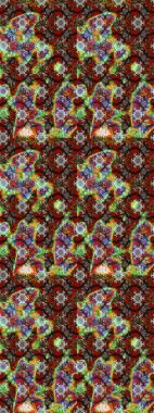 Kahverengi ve kırmızı renklerde. Raster illüstrasyonu. Anti-stres için Raster soyut şablon sayfası.