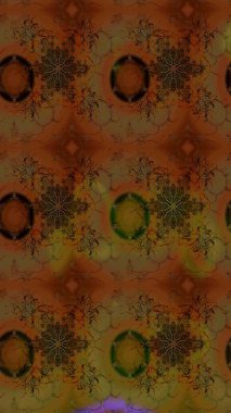 Yumuşak, bahar çiçekli arka plan. Çiçekli karalama şeklinde Raster çiçek deseni. Kahverengi renkte çiçekler.