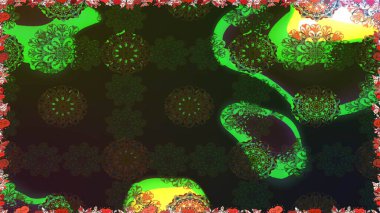 Renkli Yaz Temalı eskiz kalıbı. Düz Çiçek Elementleri Tasarımı. Raster Illustrasyon 'daki Çiçek Deseni' nin son moda çizimi. Gri ve kahverengi renkte çiçekler.