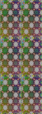 Raster düz çiçekleri pürüzsüz desen. Yeşil ve gri renkli çiçekler. Tasarım hediye paketi, tebrik kartları, posterler ve afiş tasarımı.