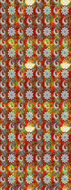 Raster deseni. Çiçek arkaplan. - Kahverengi ve gri çiçekler. Küçük çiçekte güzel bir desen var. Çiçek kolajı. Çiçek kompozisyonu. Doğa.