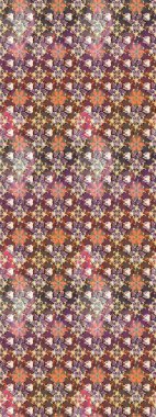 Çiçekli karalama şeklinde Raster çiçek deseni. Yumuşak, bahar çiçekli arka plan. Kahverengi renkte çiçekler.