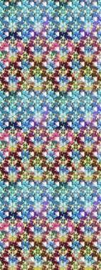 Şatafatlı bahar bahçesi dokusu. Raster illüstrasyonu. Mavi ve nötr renklerde çiçekler. Mavi ve nötr renkler üzerine çiçek çizimi. Çiçek deseni.