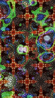 Güzel kumaş deseni. Renkli Yaz Temalı eskiz kalıbı. Raster Illustrasyon 'daki Çiçek Deseni' nin son moda çizimi. Düz Çiçek Elementleri Tasarımı.