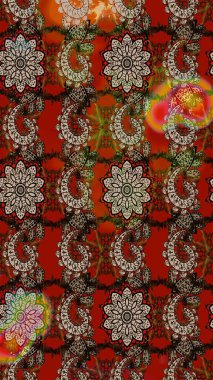 Robot resim. Çiçekli yaz çiçekleri. Küçük çiçekte güzel bir desen. Moda baskıları için zarif bir şablon. Motley illüstrasyonu. Küçük renkli çiçekler..