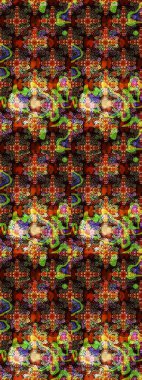 Çiçekli karalama şeklinde Raster çiçek deseni. Kahverengi ve siyah renkli çiçekler. Nazik, sevimli çiçek arkaplanı..