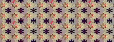 Klasik çiçek tasarımı elementleri. Raster illüstrasyonu. Bej ve gri kıvırcık çiçekler bej ve gri renkte şekillenir.