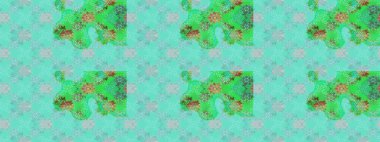 Kabile sanatı boho baskısı, klasik çiçek arkaplanı. Arkaplan dokusu, duvar kağıdı, mavi ve yeşil renkli çiçek teması. Soyut etnik raster çizim kalıbı.