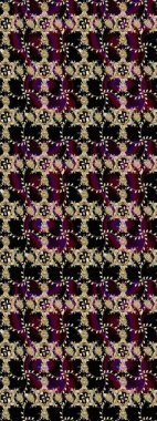 Renkli Bahar Teması eskiz kalıbı. Düz Çiçek Elementleri Tasarımı. Raster illüstrasyonundaki çiçek desenli çizim. Güzel kumaş deseni.