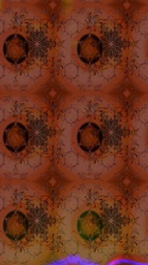 Küçük çiçekteki sevimli çiçek deseni. Kahverengi ve kırmızı renkte çiçekler.