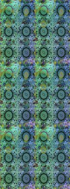 Geleneksel oryantasyon süsü. Mavi ve yeşil renklerde altın elementlerle kusursuz desen. Klasik klasik klasik arka plan. Klasik raster altın pürüzsüz desen.