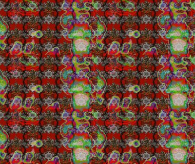 Güzel, parlak, pürüzsüz kumaş, tuval. Çiçek çelengi. Desen, çizim, çiçek sınırı. Kıvırcık, parlak örgü. Raster illüstrasyonu. Klasik eski arkaplan.