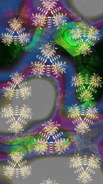 Gri renkli çiçekler. Raster illüstrasyonundaki çiçek desenli çizim. Renkli Bahar Teması eskiz kalıbı. Düz Çiçek Elementleri Tasarımı.