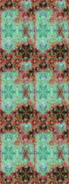 Damask kusursuz yinelenen arkaplan. Yeşil ve nötr renklerde altın element. Barok tarzında altın çiçekli süs. Doku arkaplanı üzerine altın duvar kağıdı.