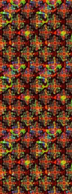 Çiçekli ipek eşarp. Siyah ve kahverengi üzerine siyah ve kahverengi. 1950-1960 motifleri. El çizimi çiçek unsurları olan soyut çizim raster deseni. Retro tekstil tasarım koleksiyonu.