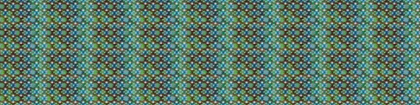 Çiçek desenli çizim. Yeşil ve mavi renkli Asya tekstili. Raster illüstrasyonu.